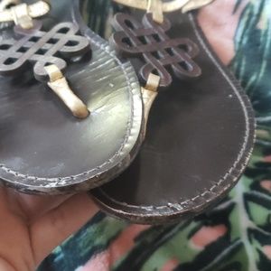 Diane Von Furstenberg Shoes - DVF Brown Gold Sandals SiZe 7 1/2 Diane Von Furstenberg Shoes - DVF Brown Gold Sandals SiZe 7 1/2